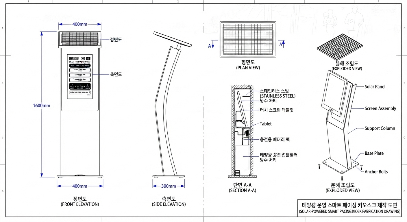 키오스크 제작 도면